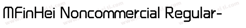 MFinHei Noncommercial Regular字体转换